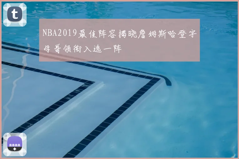 NBA2019最佳阵容揭晓詹姆斯哈登字母哥领衔入选一阵